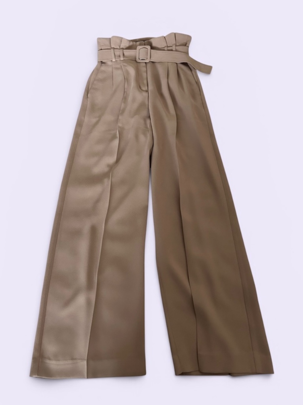 Express Khaki  Wide Leg High Rise 4R pants